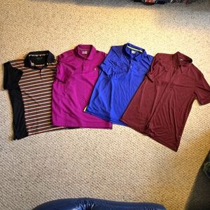 Mens Polo Shirt Bundle 1 XL Hollas, 2 L Under Armour 1 XXL Mexx = 4 shirts